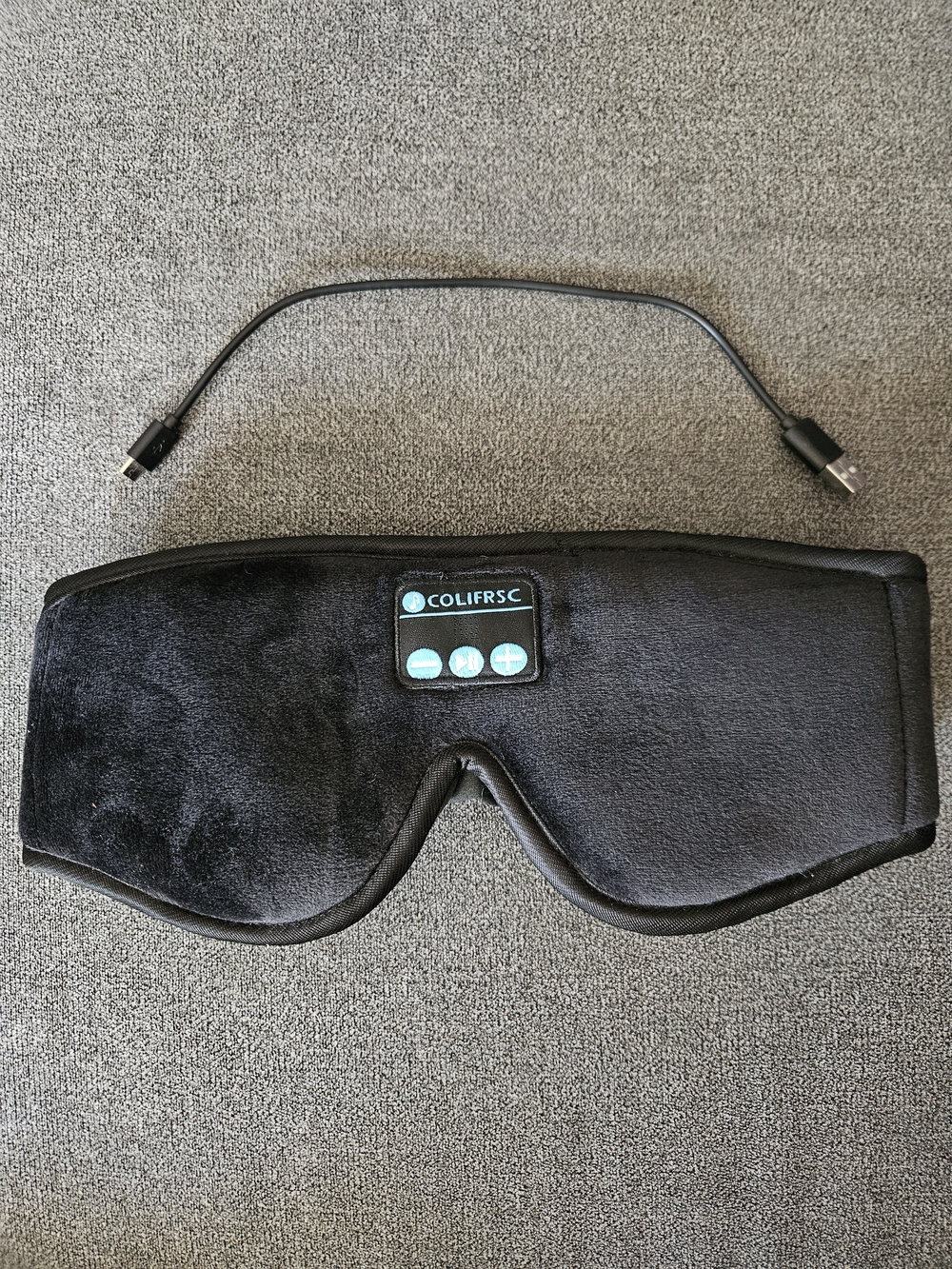 COLIFRSC 3D Bluetooth Sleep Mask Headphones Black